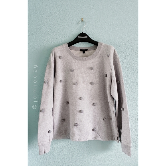 J. Crew Tops - J.Crew | Pom Pom Crew Neck Sweatshirt